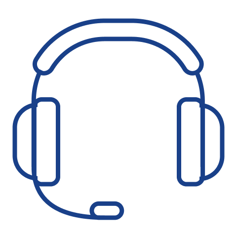 icon headphone blue